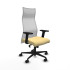 Albacete malla sincro malla blanca similpiel crema brazos 2D base nailon ruedas 65 mm nailon
