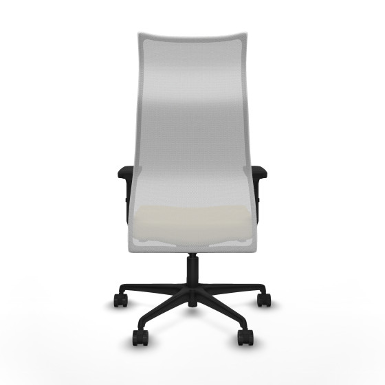 Albacete malla sincro malla blanca similpiel crema brazos 2D base nailon ruedas 65 mm nailon