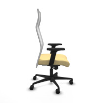 Albacete malla sincro malla blanca similpiel crema brazos 2D base nailon ruedas 65 mm nailon