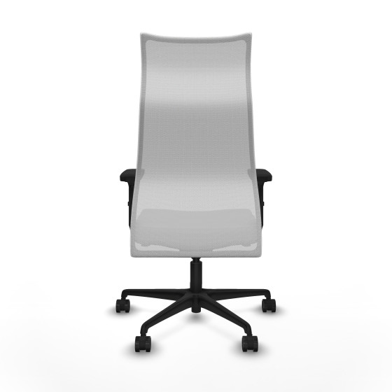 Albacete malla sincro malla blanca similpiel gris brazos 2D base nailon ruedas 65 mm nailon