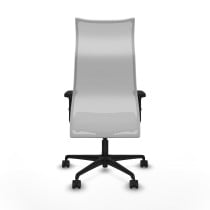 Albacete malla sincro malla blanca similpiel gris brazos 2D base nailon ruedas 65 mm nailon
