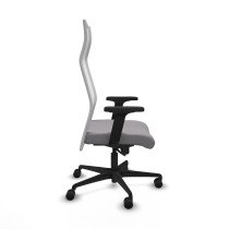 Albacete malla sincro malla blanca similpiel gris brazos 2D base nailon ruedas 65 mm nailon