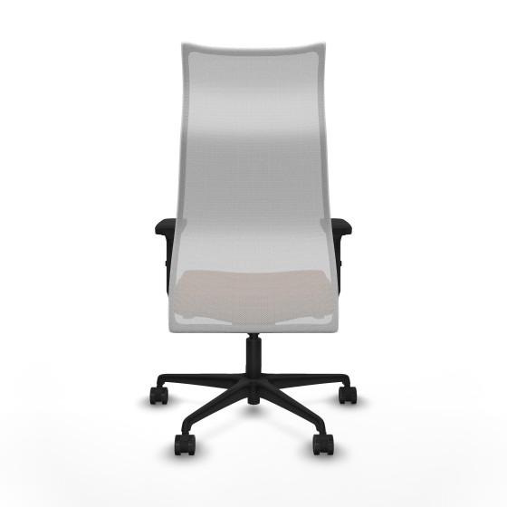 Albacete malla sincro malla blanca similpiel marrón brazos 2D base nailon ruedas 65 mm nailon