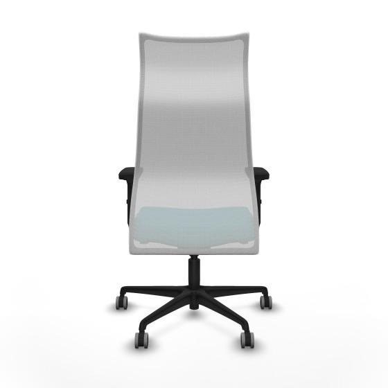 Albacete malla sincro malla blanca bali turquesa brazos 2D base nailon ruedas 65mm engomadas