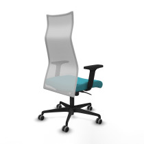 Albacete malla sincro malla blanca bali turquesa brazos 2D base nailon ruedas 65mm engomadas