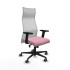 Albacete malla sincro malla blanca bali rosa brazos 2D base nailon ruedas 65mm engomadas