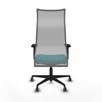 Albacete malla sincro malla gris bali turquesa brazos 2D base nailon ruedas 65mm engomadas