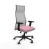 Albacete malla sincro malla gris bali rosa brazos 2D base nailon ruedas 65mm engomadas