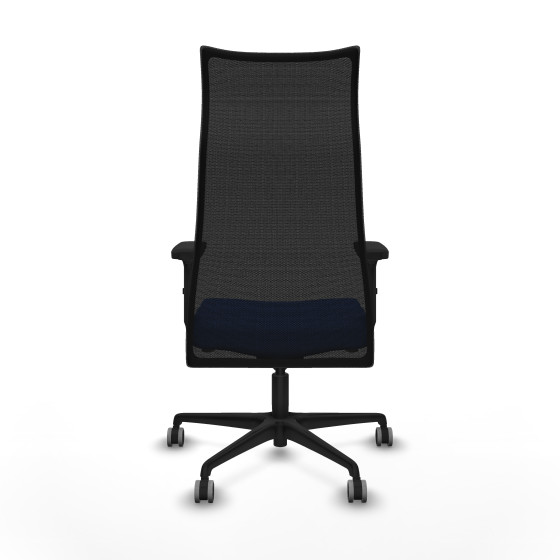 Albacete malla sincro malla negra bali azul brazos 2D base nailon ruedas 65mm engomadas