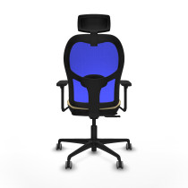 Jorquera traslack malla azul similpiel crema brazos 3D base nailon cabecero 2D ruedas 65mm engomada