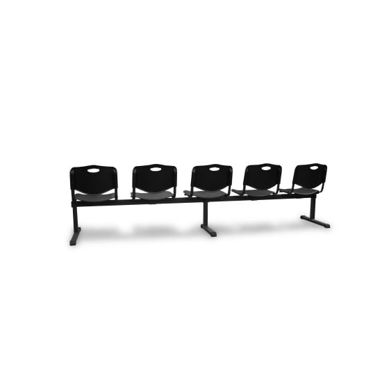 Bancada Iso plastic 5 plazas PVC color negro