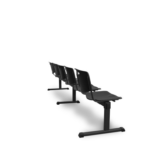 Bancada Iso plastic 5 plazas PVC color negro