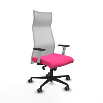 Albacete malla sincro malla blanca similpiel rosa brazos blancos base nailon ruedas 65mm engomadas