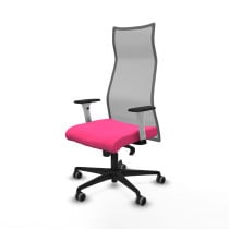 Albacete malla sincro malla gris similpiel rosa brazos blancos base nailon ruedas 65mm engomadas