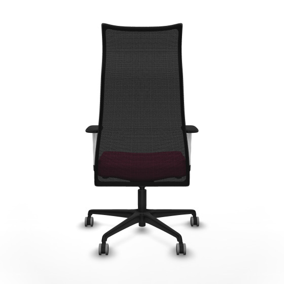 Albacete malla sincro malla negra similpiel rosa brazos blancos base nailon ruedas 65mm engomadas