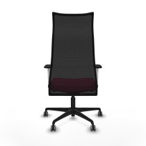 Albacete malla sincro malla negra similpiel rosa brazos blancos base nailon ruedas 65mm engomadas