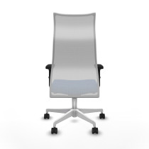 Albacete malla sincro malla blanca similpiel azul brazos 2D base blanca ruedas 65 mm nailon