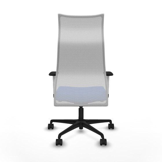 Albacete malla sincro malla blanca bali azul brazos blancos base nailon ruedas 65 mm nailon