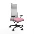Albacete malla sincro malla blanca bali rosa brazos blancos base nailon ruedas 65 mm nailon