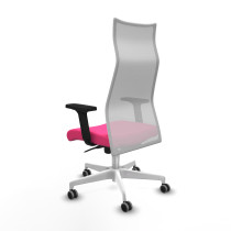Albacete malla sincro malla blanca similpiel rosa brazos 2D base blanca ruedas 65mm engomadas