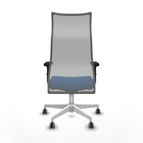 Albacete malla sincro malla gris similpiel azul brazos 2D base blanca ruedas 65mm engomadas