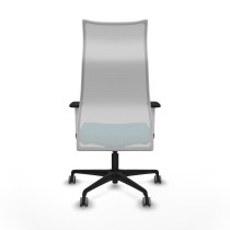 Albacete malla sincro malla blanca bali turquesa brazos blancos base nailon ruedas 65mm engomadas