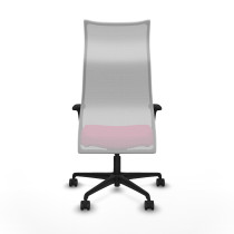 Albacete malla sincro malla blanca similpiel rosa brazos 1D base nailon ruedas 65 mm nailon