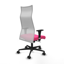 Albacete malla sincro malla blanca similpiel rosa brazos 1D base nailon ruedas 65 mm nailon