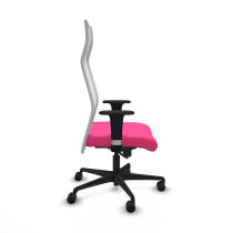 Albacete malla sincro malla blanca similpiel rosa brazos 1D base nailon ruedas 65 mm nailon