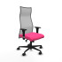 Albacete malla sincro malla gris similpiel rosa brazos 1D base nailon ruedas 65 mm nailon