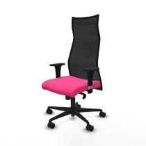 Albacete malla sincro malla negra similpiel rosa brazos 1D base nailon ruedas 65 mm nailon