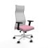 Albacete malla sincro malla blanca bali rosa brazos 2D base blanca ruedas 65 mm nailon