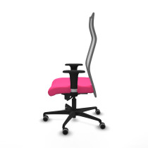 Albacete malla sincro malla gris similpiel rosa brazos 1D base nailon ruedas 65mm engomadas