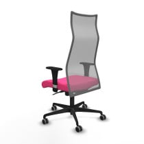 Albacete malla sincro malla gris similpiel rosa brazos 1D base nailon ruedas 65mm engomadas