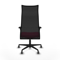 Albacete malla sincro malla negra similpiel rosa brazos 1D base nailon ruedas 65mm engomadas