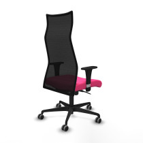 Albacete malla sincro malla negra similpiel rosa brazos 1D base nailon ruedas 65mm engomadas