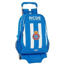 Mochila Escolar RCD ESPANYOL Con Carro 31 x 47 x 15 cm.