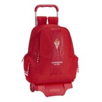 Mochila Escolar SPORTING GIJON Con Carro 31 x 47 x 15 cm.