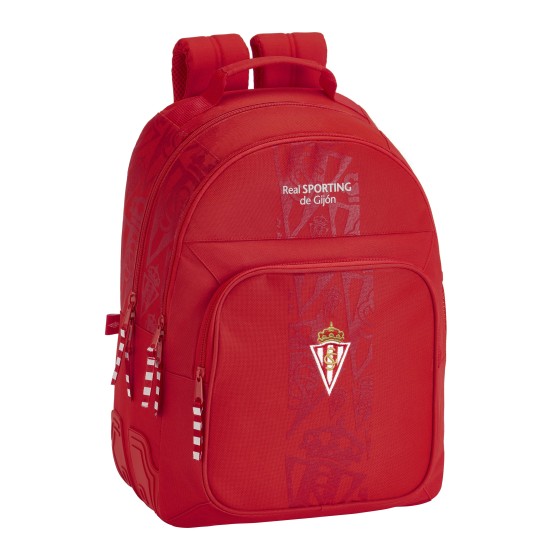 Mochila Escolar SPORTING GIJON Adaptable 32 x 42 x 15 cm.