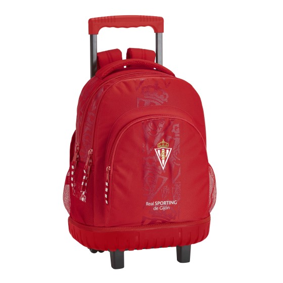 Mochila Escolar SPORTING GIJON Con Carro Extraíble 33 x 45 x 22