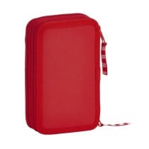 Estuche Escolar SPORTING GIJON Doble 28 Piezas 12,5 x 19,5 x 4