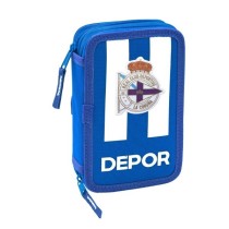 Estuche Escolar DEPORTIVO DE LA CORUÑA Doble 28 Piezas 12,5 x