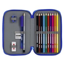 Estuche Escolar REAL ZARAGOZA Doble 28 Piezas 12,5 x 19,5 x 4