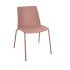 Pack 4 sillas Orgaz PVC rosa chasis rosa