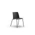 Pack 4 sillas Orgaz PVC negro chasis negro