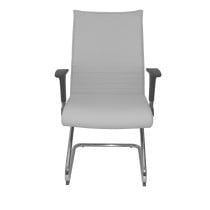 Sillón Albacete confidente patín similpiel blanco