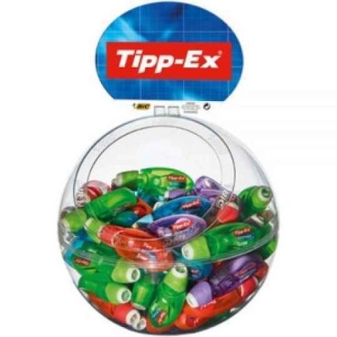 Correctores Cinta TIPP-EX Micro Tape Twist 5 mm. x 8 m. Expositor de 60 + 20 de regalo