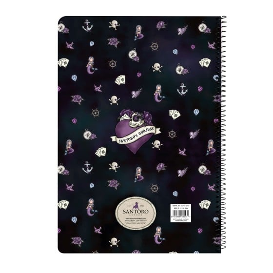 Bloc SANTORO GORJUSS Sea Nixie Folio 80 Hojas Tapa Dura 21,5 x