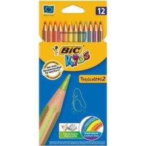 Lápices Colores BIC Tropicolor Caja x12 Colores