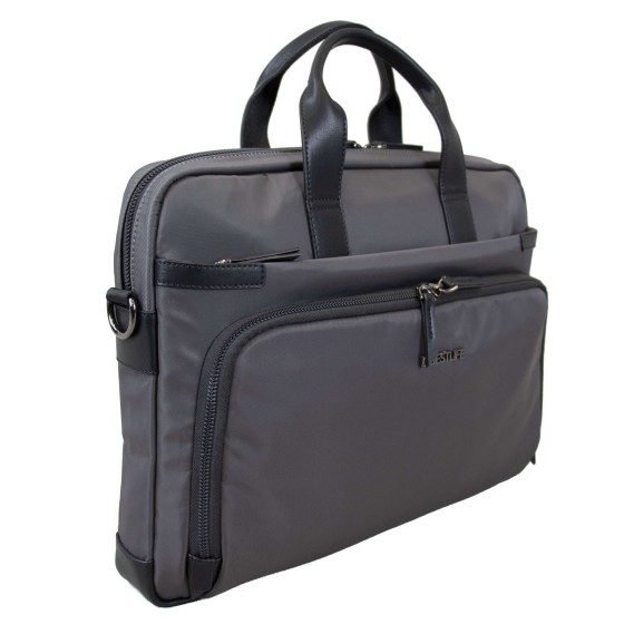 Maletín Portaordenador BESTLIFE Summit Lyon Grey 40 x 31 x 7 cm.